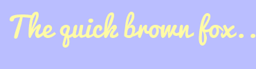 Image with Font Color FFFBA6 and Background Color BABEFF